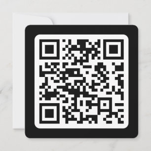Redigerbar modern QR-kod Svartvit eller Valfri F Anteckningskort