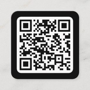 Redigerbar modern QR-kod   Svartvit eller Valfri F Fyrkantigt Visitkort