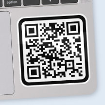 Redigerbar modern QR-kod | Svartvit eller Valfri F