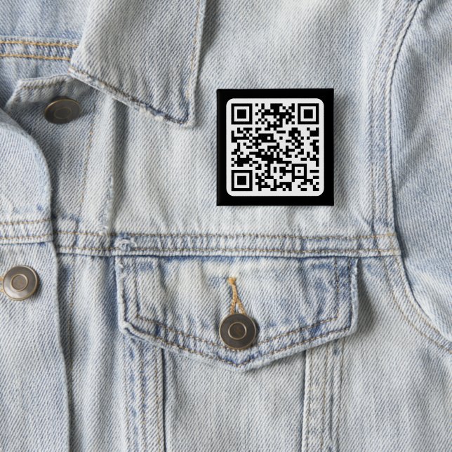 Redigerbar modern QR-kod | Svartvit eller Valfri F Knapp (In Situ)