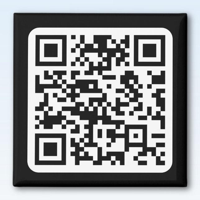 Redigerbar modern QR-kod | Svartvit eller Valfri F Magnet (Skapare uppladdad)