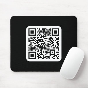 Redigerbar modern QR-kod Svartvit eller Valfri F Musmatta
