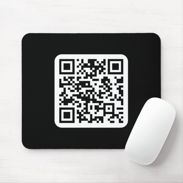 Redigerbar modern QR-kod | Svartvit eller Valfri F Musmatta (Med mus)