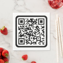 Redigerbar modern QR-kod | Svartvit eller Valfri F