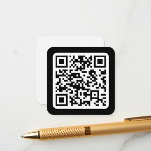 Redigerbar modern QR-kod Svartvit eller Valfri F Tilläggskort