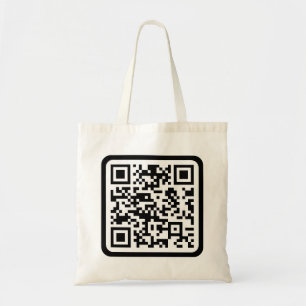 Redigerbar modern QR-kod   Svartvit eller Valfri F Tygkasse