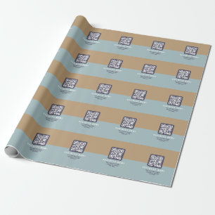 Redigerbar Modern QR-kodmall Dämpade Färger Presentpapper