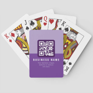 Redigerbar modern QR-kodmall Lila Casinokort