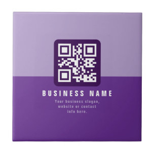 Redigerbar modern QR-kodmall Lila Kakelplatta