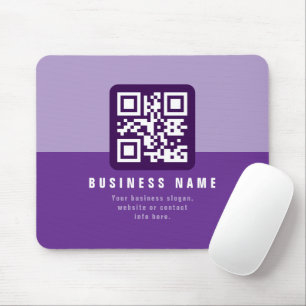 Redigerbar modern QR-kodmall Lila Musmatta