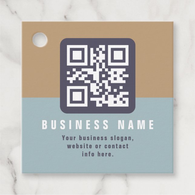 Redigerbar modern QR-kodmall | Muerat Färg Gåvor Etiketter (Framsida)