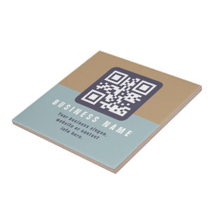 Redigerbar modern QR-kodmall Muerat Färg Kakelplatta