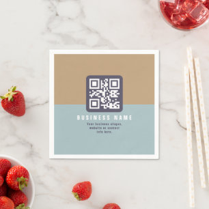 Redigerbar modern QR-kodmall   Muerat Färg Pappersservett