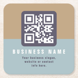 Redigerbar modern QR-kodmall | Muerat Färg Underlägg Papper Kvadrat