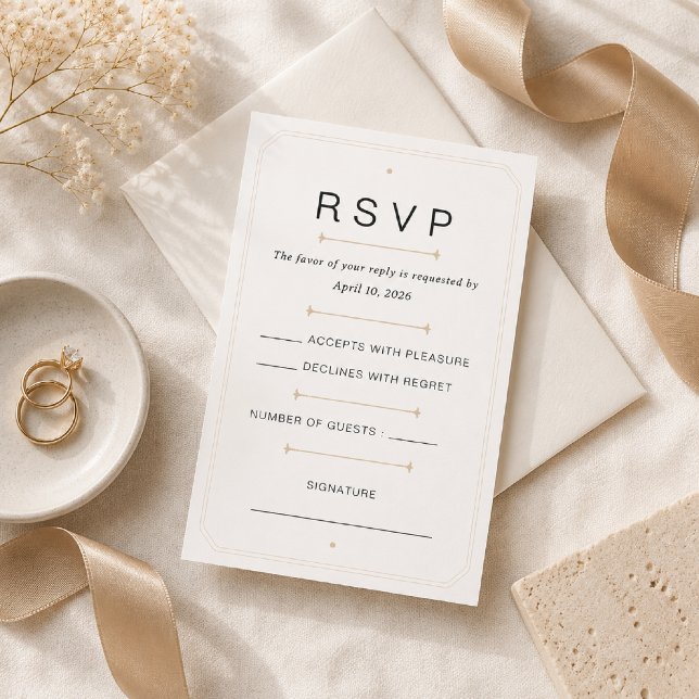 Redigerbar Modern Serif Lyx Svar Kort (Elegant Modern Serif Luxury RSVP Card on premium editorial styling.)