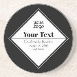 Redigerbar Modern Textdesign & Din Logotyp Underlägg