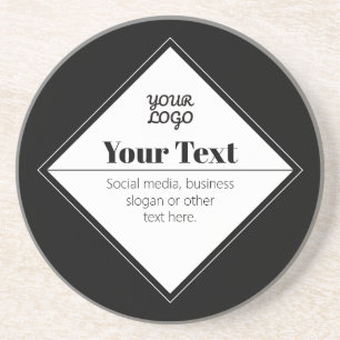 Redigerbar Modern Textdesign & Din Logotyp Underlägg