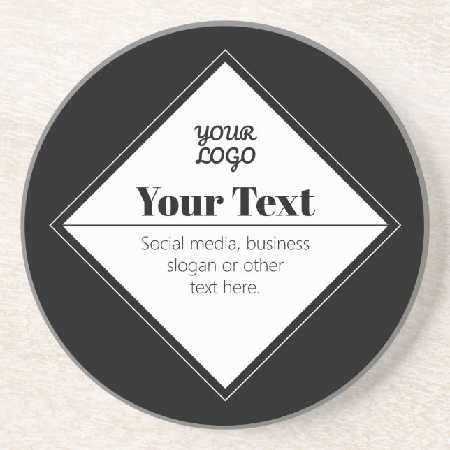 Redigerbar Modern Textdesign & Din Logotyp Underlägg (Framsidan)