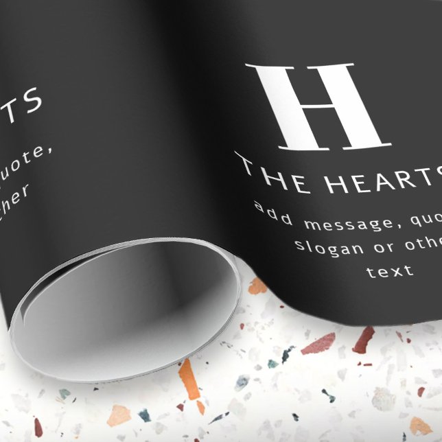 Redigerbar Modernt Monogramnamn & Meddelande | Sva Presentpapper (Skapare uppladdad)