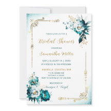 Redigerbar Möhippa Teal och Guld