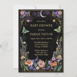 Redigerbar Moody Forest Baby Shower-inbjudan Inbjudningar