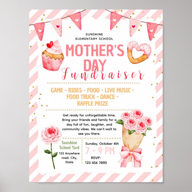 Redigerbar mormorsdags fundraiser flygblad poster (Framsidan)