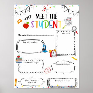 Redigerbar Möt mallen Student Poster