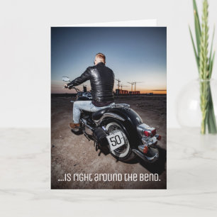 Redigerbar motorcykelmotorcyklist Biker födelsedag Kort