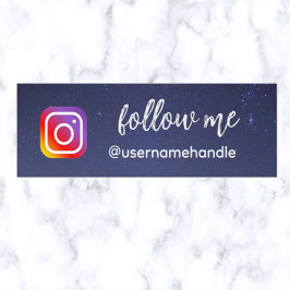 Redigerbar Natt Himlar följer mig Social Media QR- Mini Visitkort