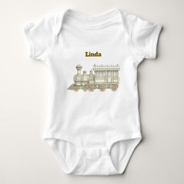 Redigerbar Neutral Bebis Bodysuit T Shirt (Framsida)