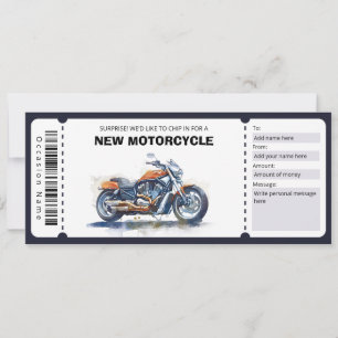 Redigerbar ny motorcykelgift-kupong inbjudningar