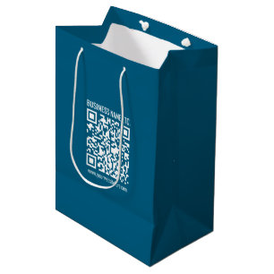 Redigerbar Ocean Blå QR-kod 