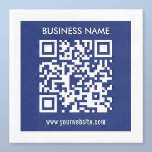 Redigerbar (omedelbart genererad) QR-kod Marinbl Pappersservett
