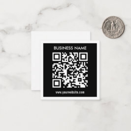 Redigerbar (omedelbart genererad) QR-kod | Svart Anteckningskort