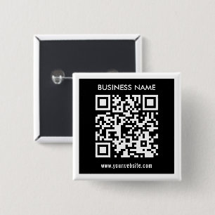 Redigerbar (omedelbart genererad) QR-kod Svart Knapp
