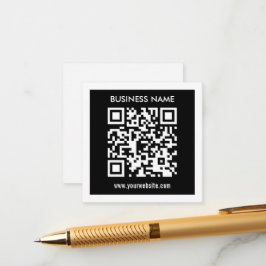 Redigerbar (omedelbart genererad) QR-kod | Svart Tilläggskort