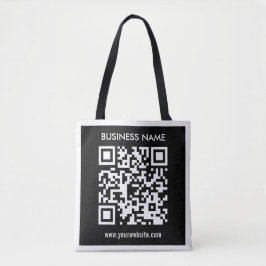 Redigerbar (omedelbart genererad) QR-kod | Svart Tygkasse