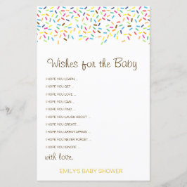 Redigerbar Önskemål för Baby-kortet, babyvisningsp