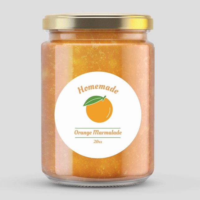 Redigerbar Orange - märke för markeringsetikett (Orange Marmalade Label Sticker)