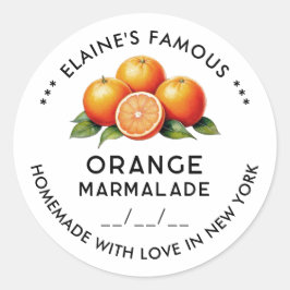 Redigerbar orange marmalad dekal med datum runt klistermärke