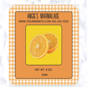 Redigerbar Orange Marmalade Fyrkantigt Klistermärke