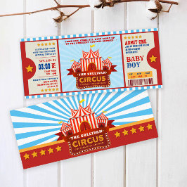Redigerbar par-dusch för Färg Circus Biljett Inbjudningar