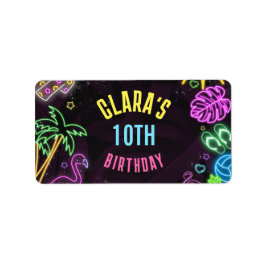 Redigerbar Party för ljussken Stänk Party Adressetikett