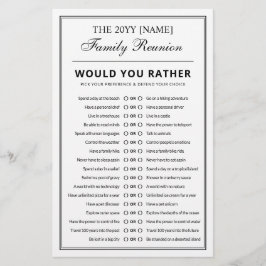 Redigerbar Party Games Roligt Riddles Familjeåterf Flygblad