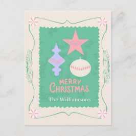 Redigerbar Personlig Godis Jul Ornament Vykort