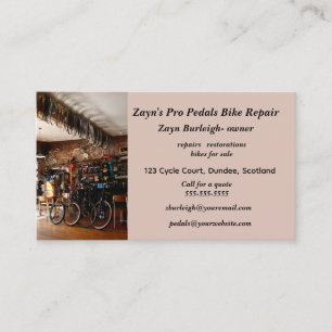 Redigerbar Photo Bike Pro Pedals Bike Reparation Visitkort