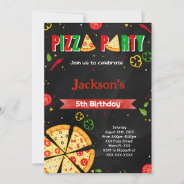 Redigerbar Pizza-inbjudan Inbjudningar