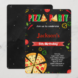 Redigerbar Pizza-inbjudan Inbjudningar