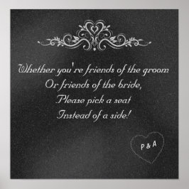 Redigerbar Poster för säten i Bröllop