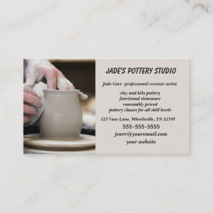 Redigerbar pottery Studio Visitkort